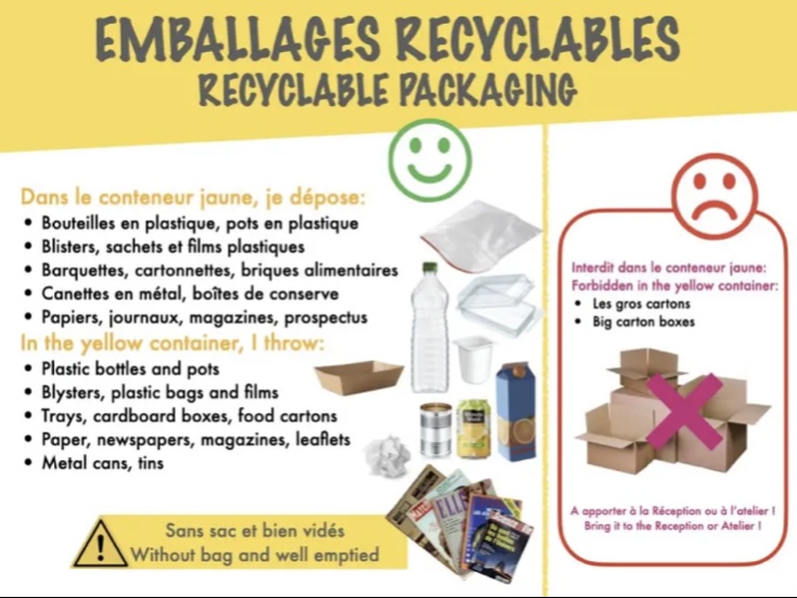 Bac pour les d&eacute;chets recyclables